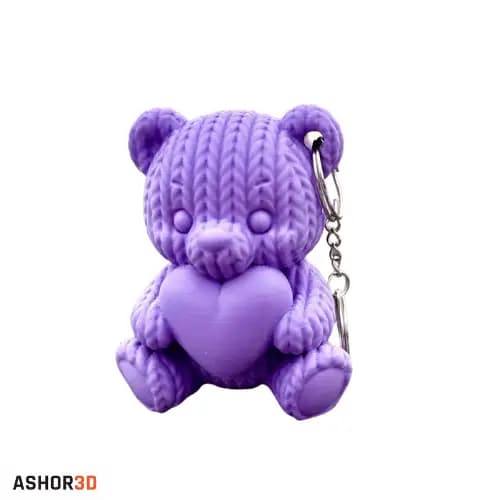 جاکلیدی و آویز طرح تدی Knitted Bear | Ashor3D