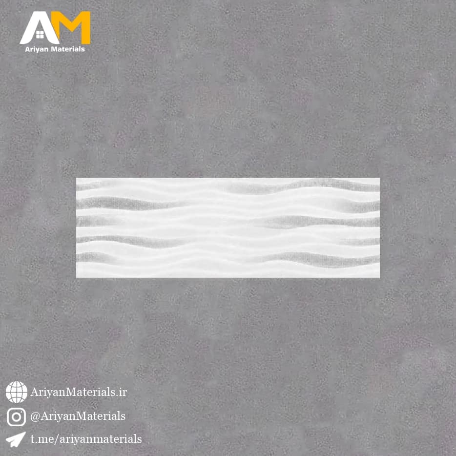 سرامیک دیواری طرح سمنت طوسی ماهرخ 90*30 — تصویر ۲
