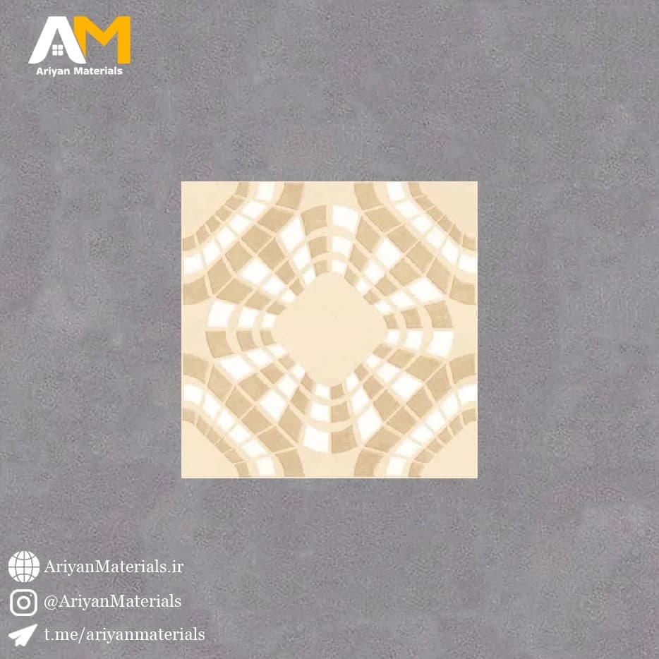 سرامیک کف طرح سنگواره کرم 1 فیس