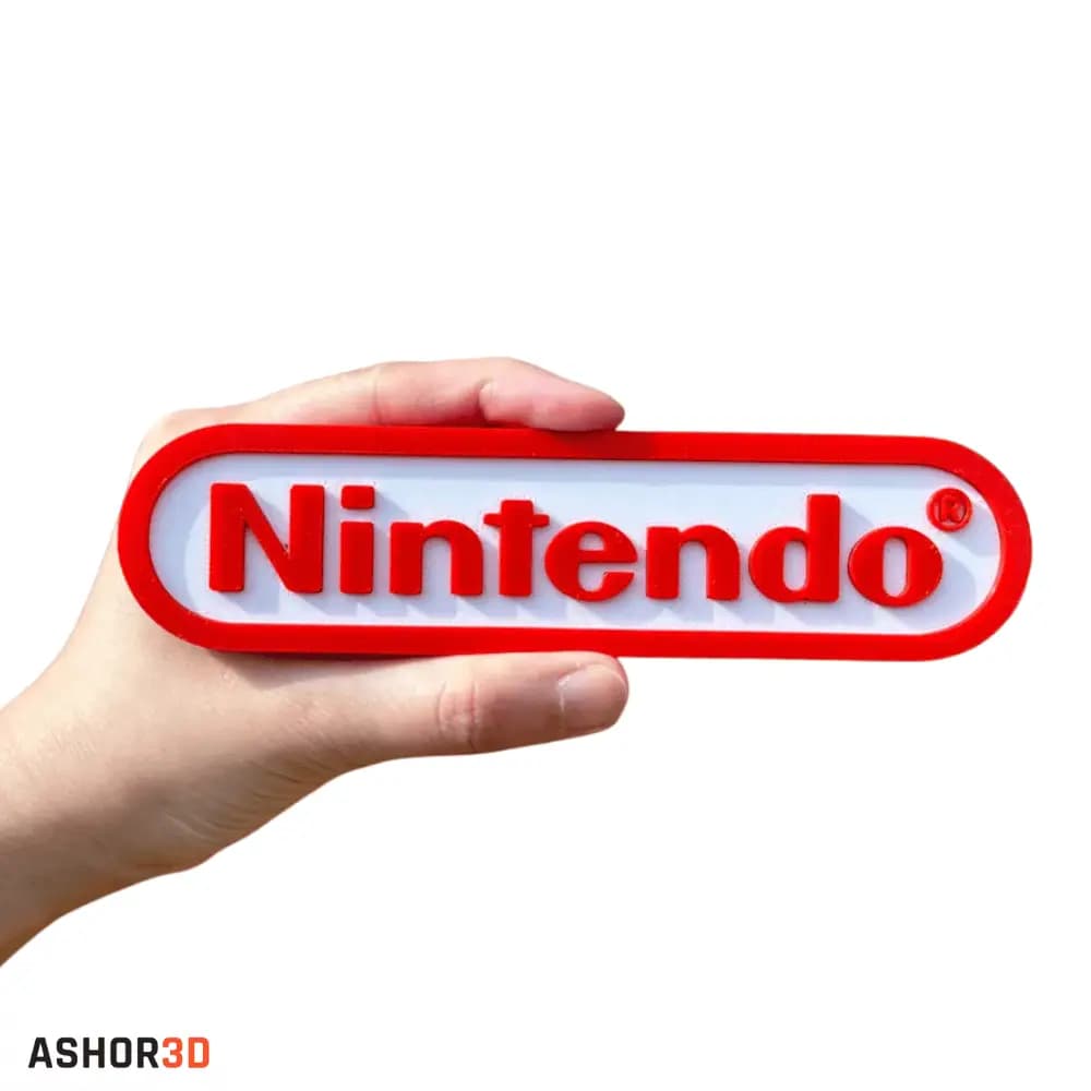 استند دکوری طرح لوگو Nintendo | پرینت سه بعدی PLA