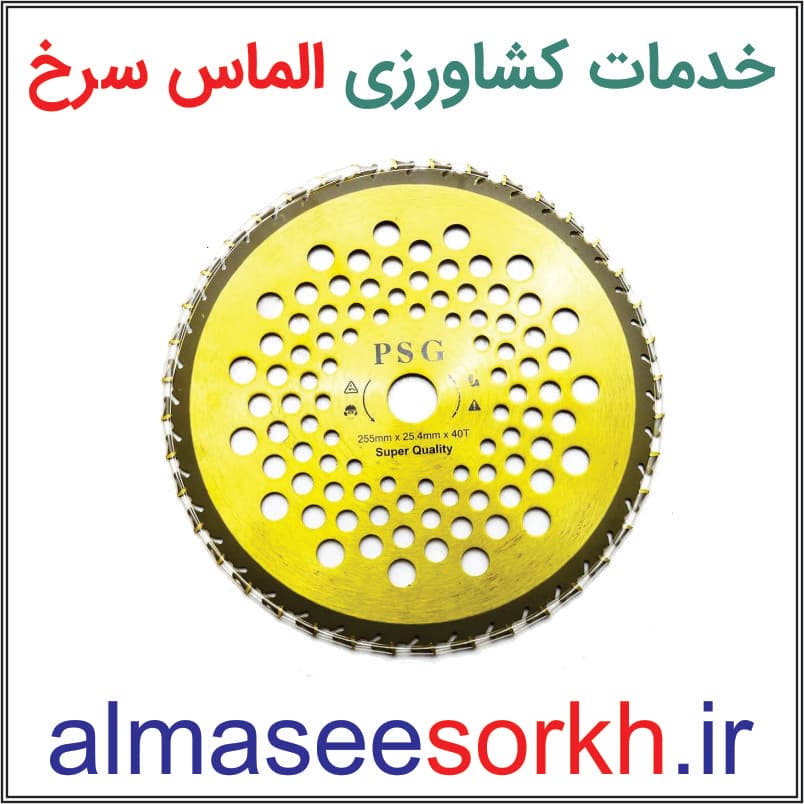 تیغه علف زن 40 پر الماسه رنگ طلایی 255 میلی متر پی اس جی — تصویر ۳