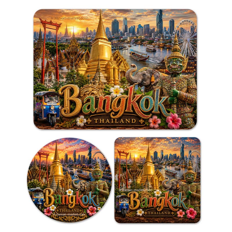 مگنت رو یخچالی طرح بانکوک Bangkok | یادگاری رنگارنگ از پایتخت تایلند