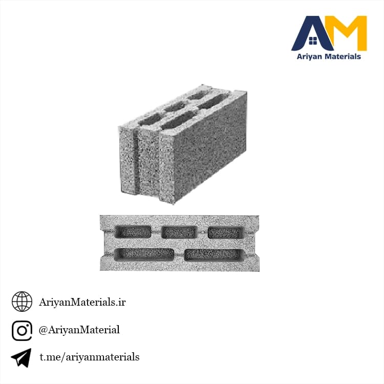 بلوک دیواری تو خالی ته پر (سه جداره) لیکا