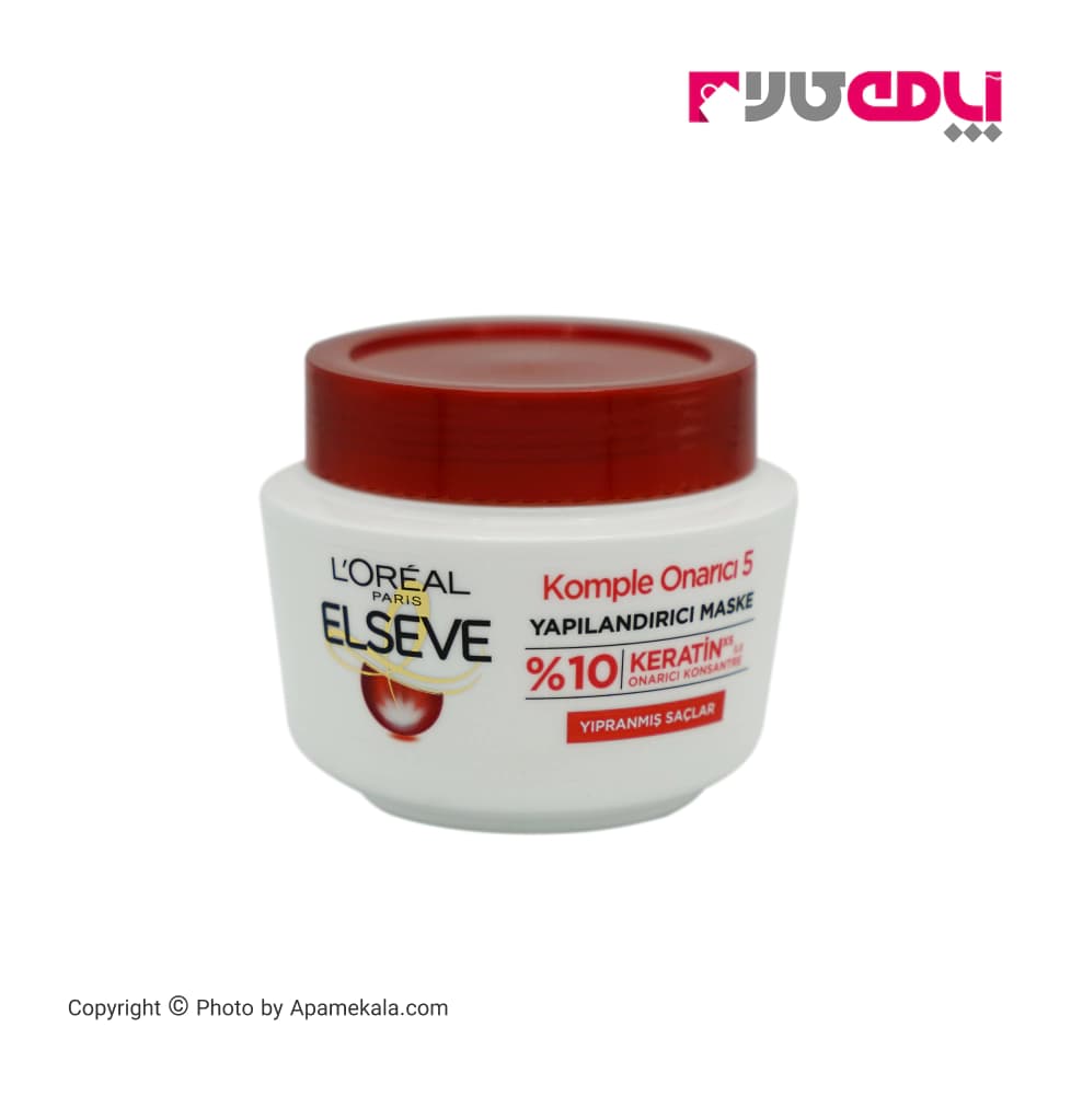 ماسک مو ترمیم کننده 5 منظوره لورال LOREAL السیو elseve حجم 300 میل — تصویر ۲