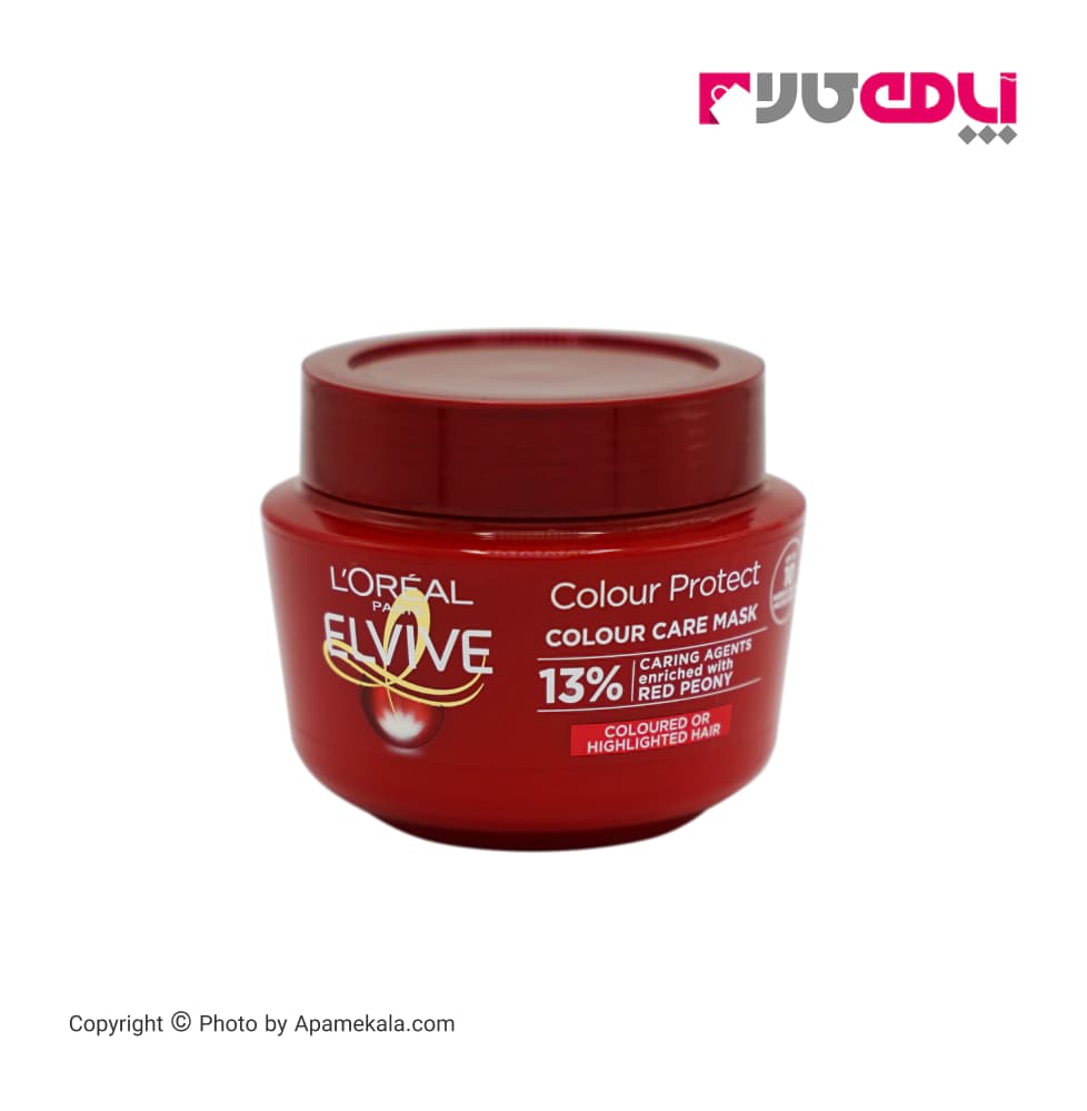 ماسک مو موهای رنگ شده و آسیب دیده LOREAL لورال Colour Protect حجم 300 میل — تصویر ۲