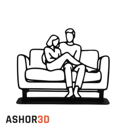 استند دکوری طرح Couple On Couch