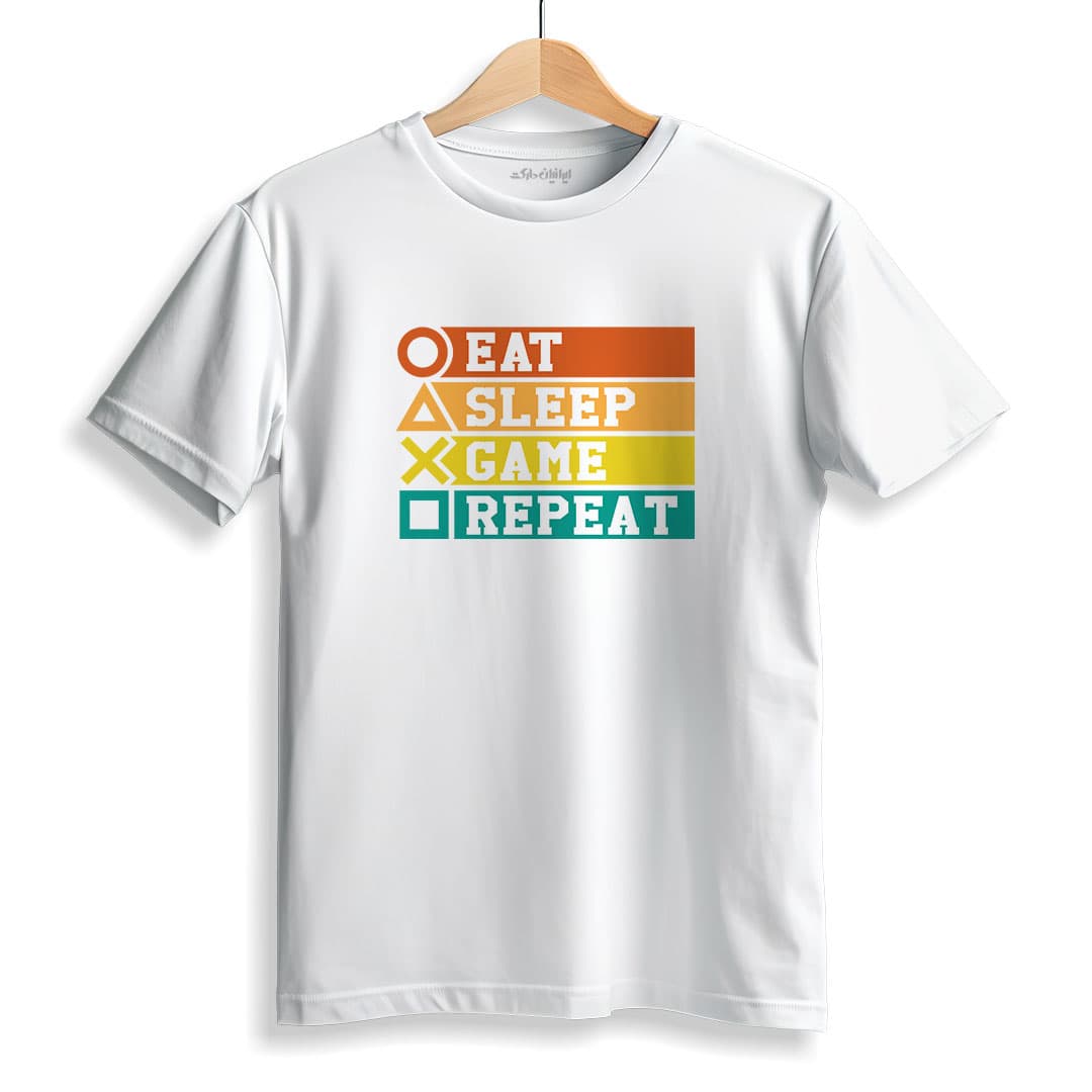 تیشرت گیمینگ Eat, Sleep, Game, Repeat