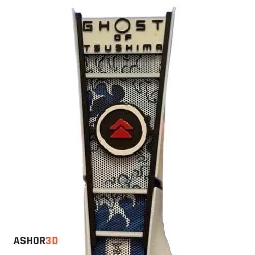 دکور کنسول PS5 طرح Ghost of Tsushima