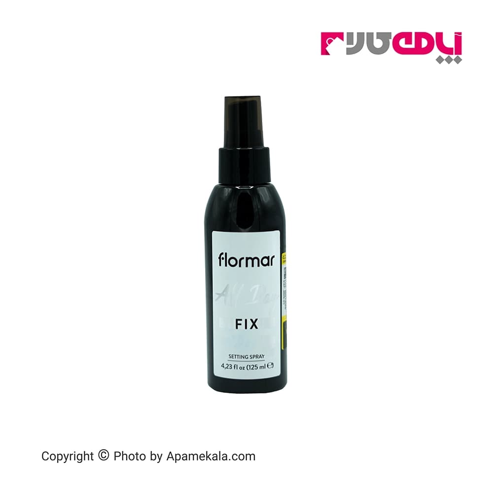 اسپری فیکس براق مناسب برای انواع پوست 125میل فلورمار flormar All Day FIX SETTING SPRAY — تصویر ۲
