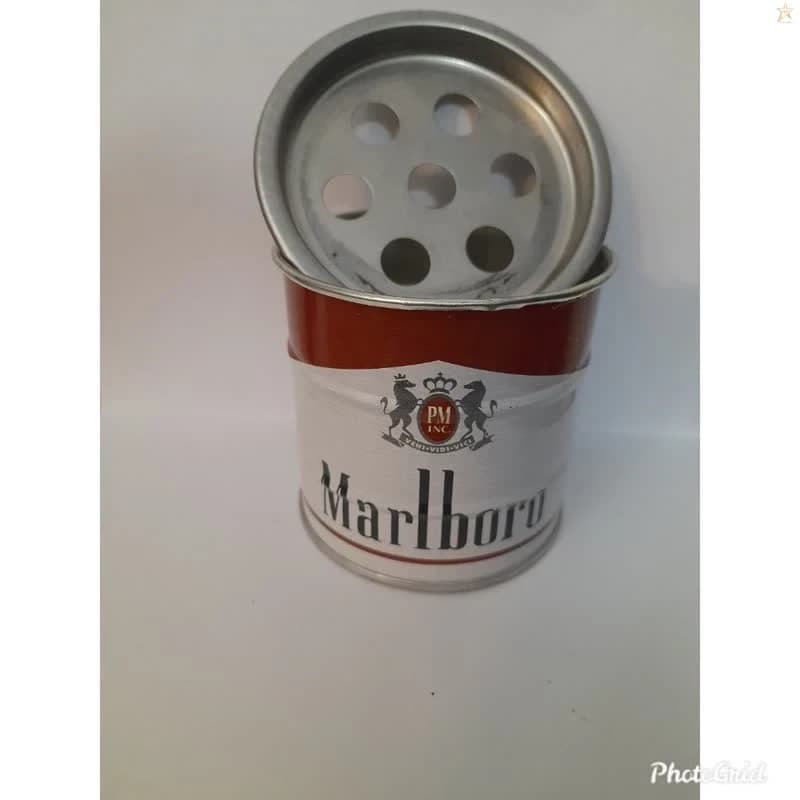 زیرسیگاری بشکه طرح مارلبرو صورتی — تصویر ۲