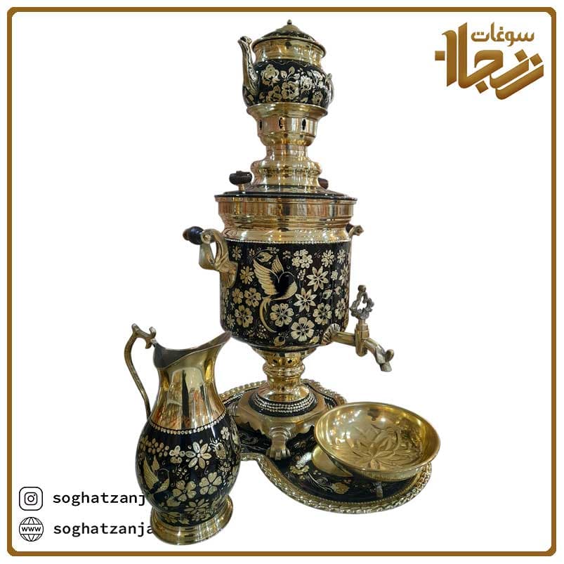 سرویس سماور مسی الماس تراش در زنجان