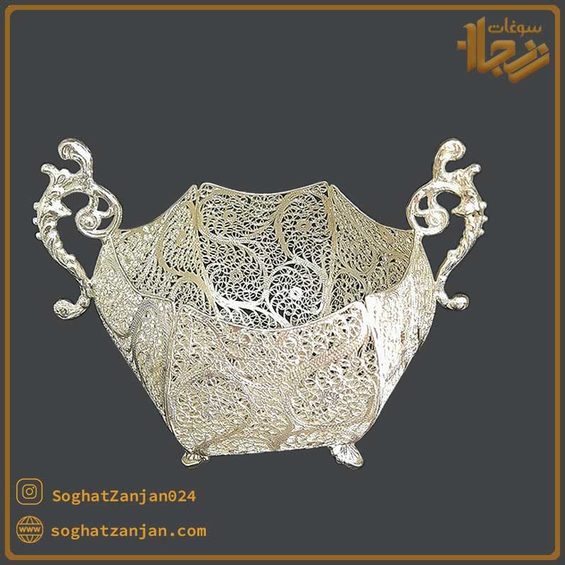 شکلات خوری ملیله کاری شش گوش — تصویر ۴