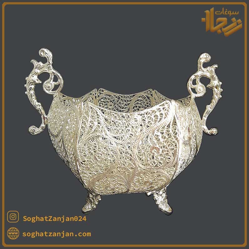 شکلات خوری ملیله کاری شش گوش