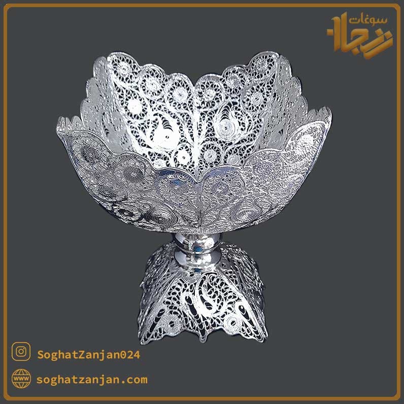 شکلات خوری ملیله کاری چهار گوش