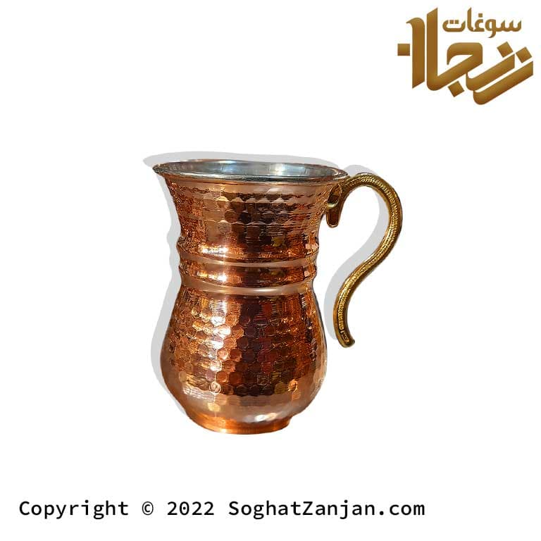 سرویس پارچ و لیوان مسی چکشی — تصویر ۴