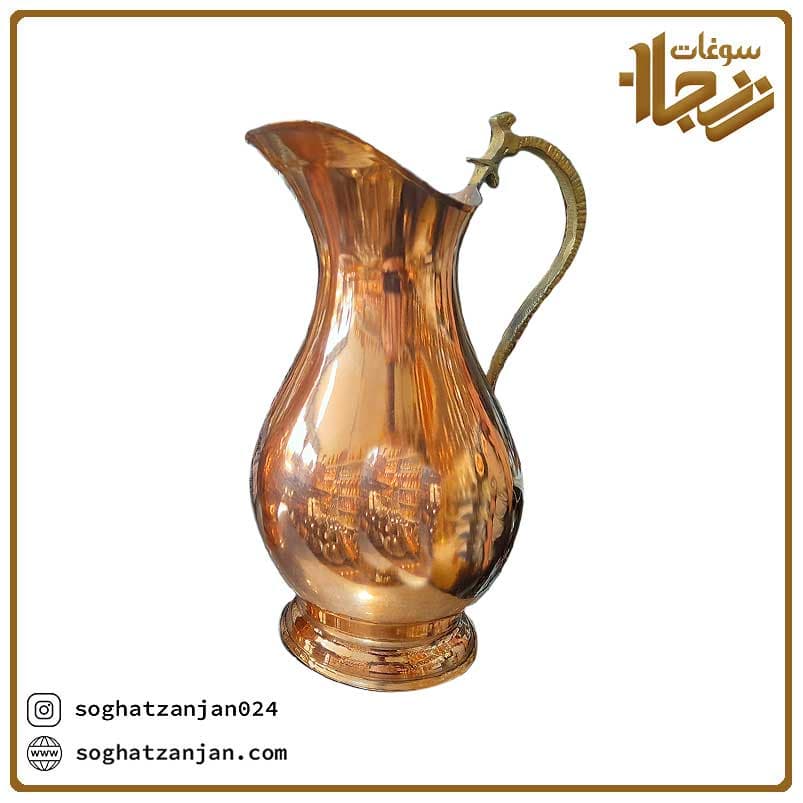 پارچ سماور مسی در طرح های ساده،قلمزنی شده — تصویر ۳