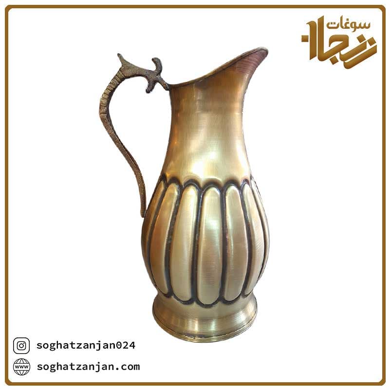 پارچ سماور مسی در طرح های ساده،قلمزنی شده — تصویر ۵