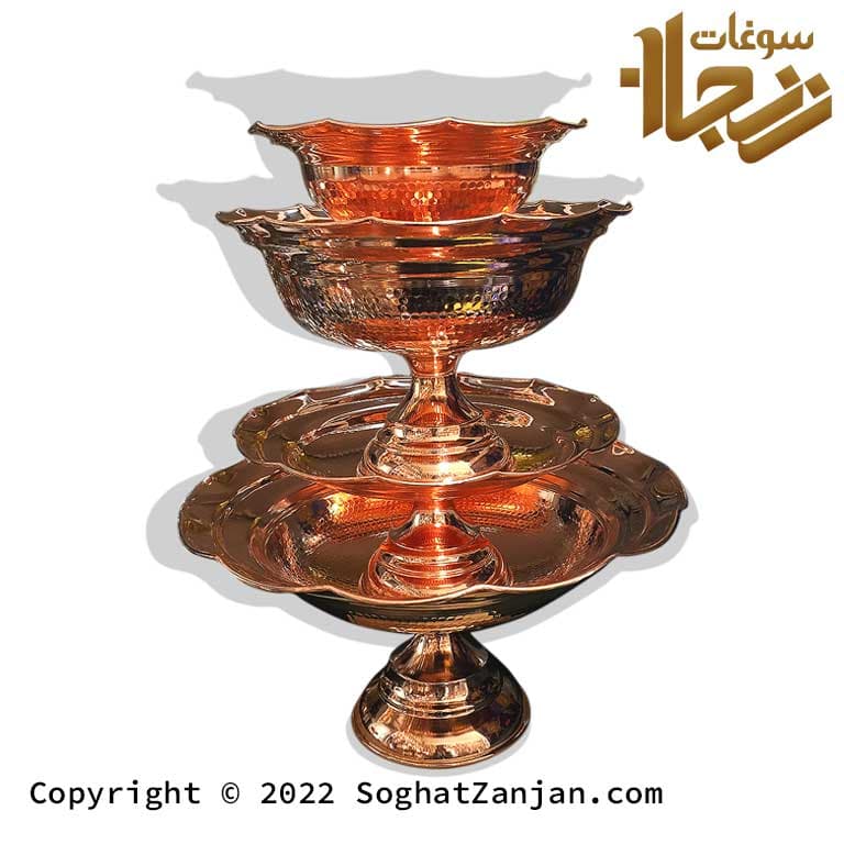 سرویس پذیرایی مسی میوه ،شیرینی ،آجیل و شکلات خوری — تصویر ۳