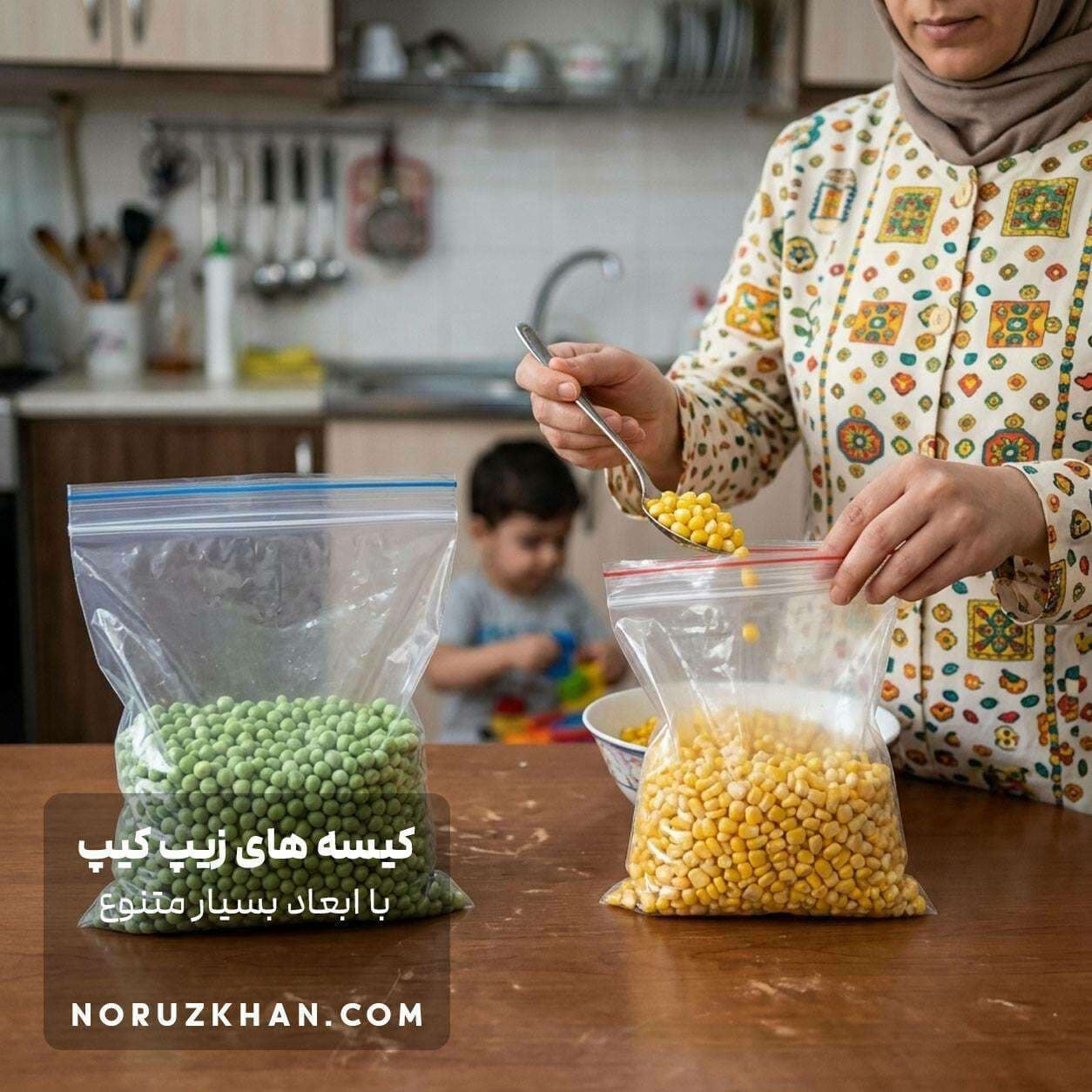 کیسه نایلون زیپ کیپ | 25×13 عمودی | بسته 100 عددی — تصویر ۴