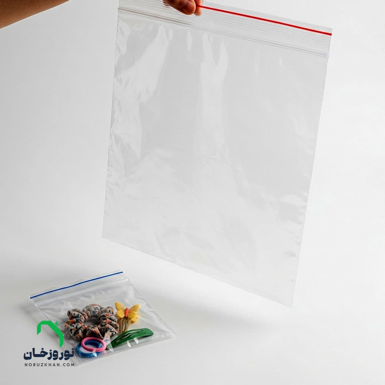 کیسه نایلون زیپ کیپ | 25×10 عمودی | بسته 100 عددی — تصویر ۳