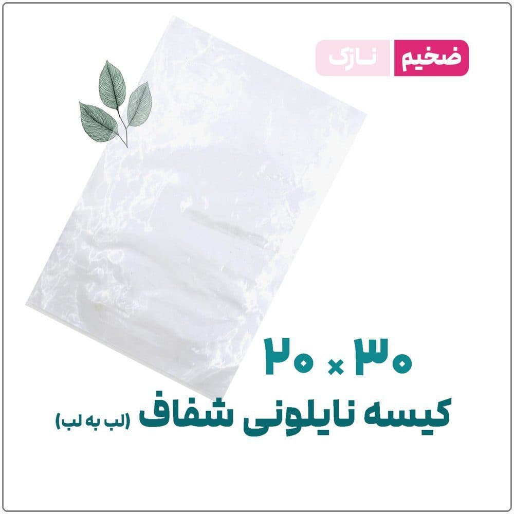 کیسه نایلونی ساده شفاف (لب به لب) ضخیم | 20*30 | بسته 1 کیلویی — تصویر ۲