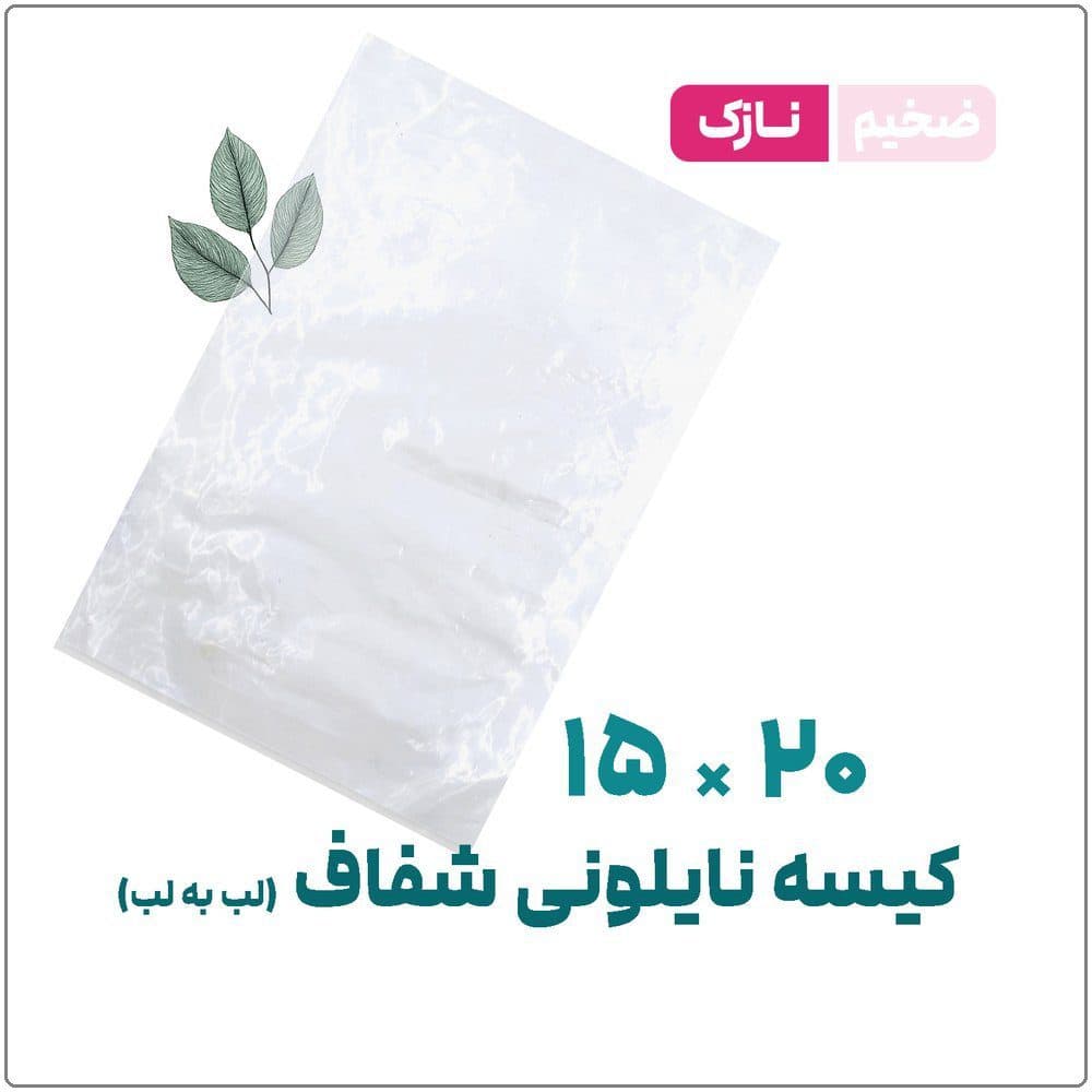 کیسه نایلونی ساده شفاف (لب به لب) نازک | 15*20 | بسته 1 کیلویی — تصویر ۲