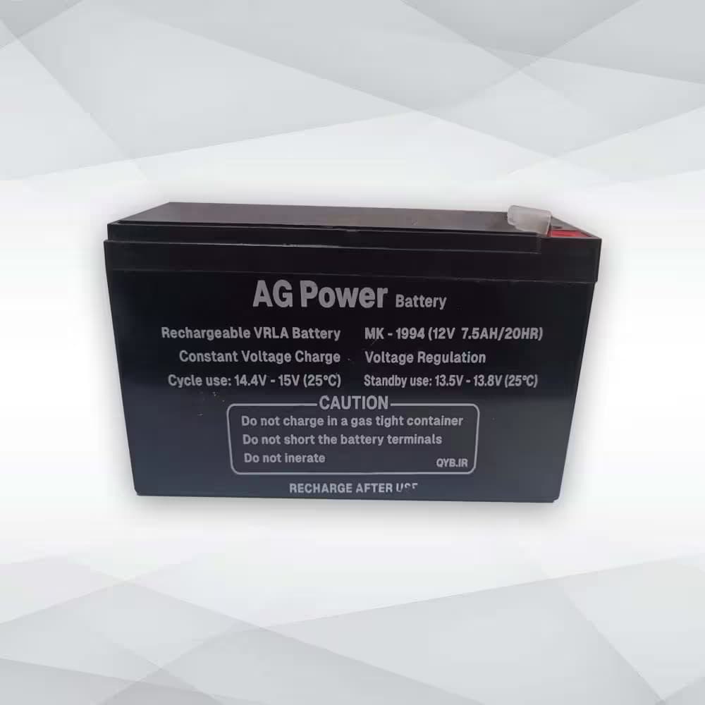 باتری 12 ولت 7.5 آمپر AGPOWER — تصویر ۲