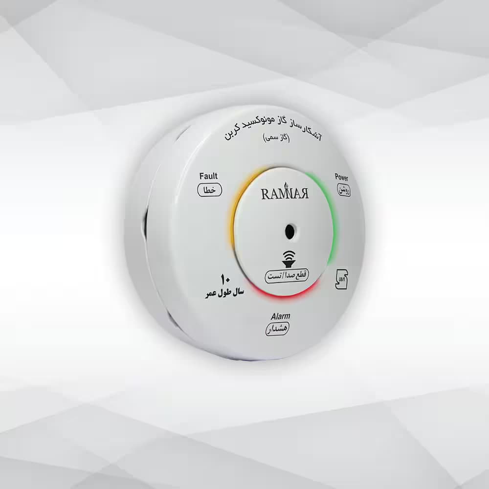 دتکتور مونوکسید کربن موضعی رامنار باتری دار