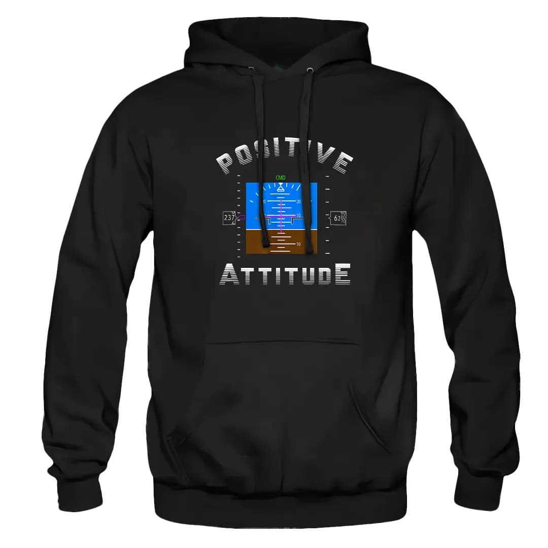 هودی مشکی با طرح Positive Attitude