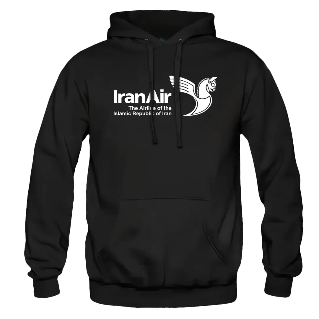 هودی مشکی با طرح هما هواپیما جمهوری اسلامی — تصویر ۲