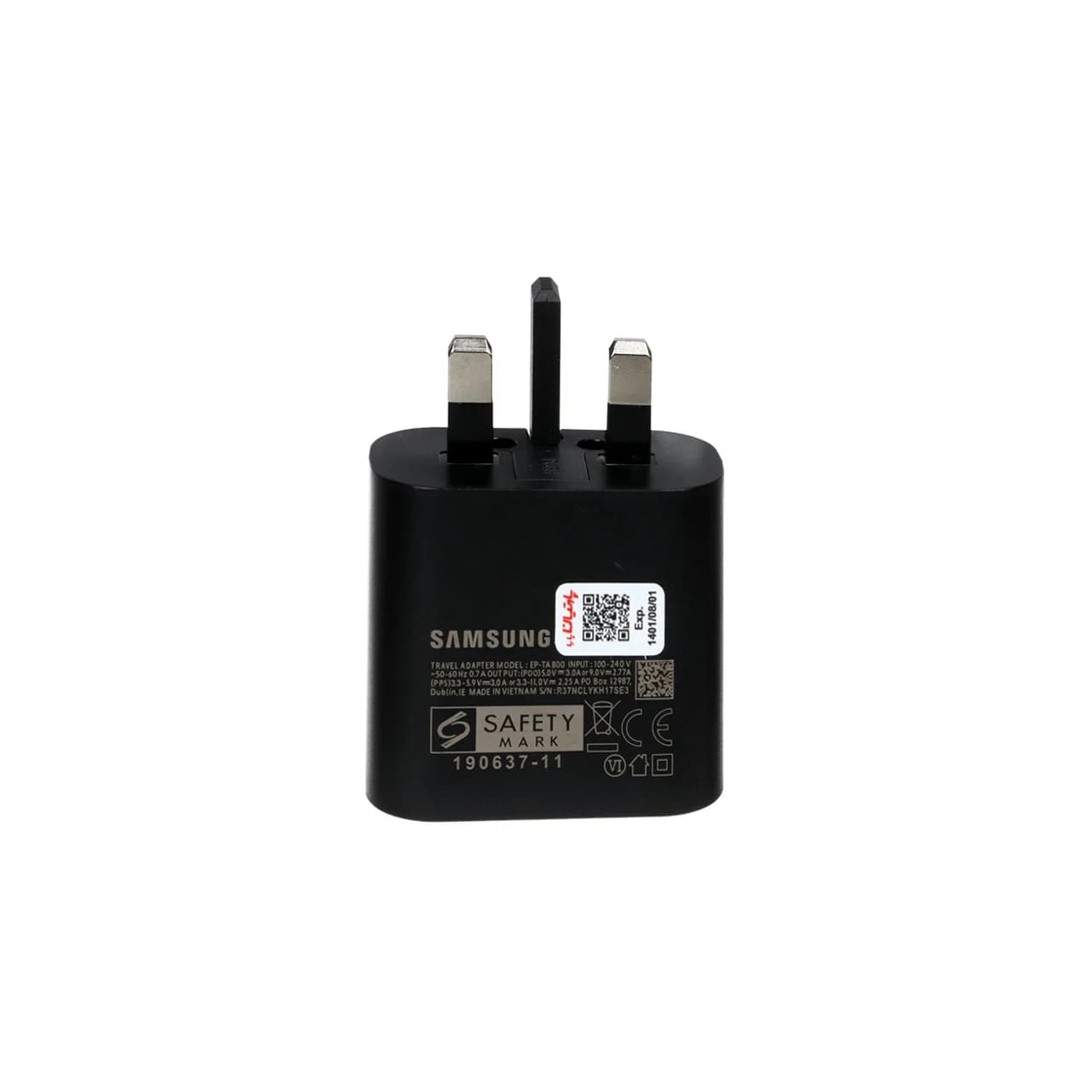 شارژر دیواری دو پین SAMSUNG 25W ـ TA800 ( فست و PD) مشکی — تصویر ۶