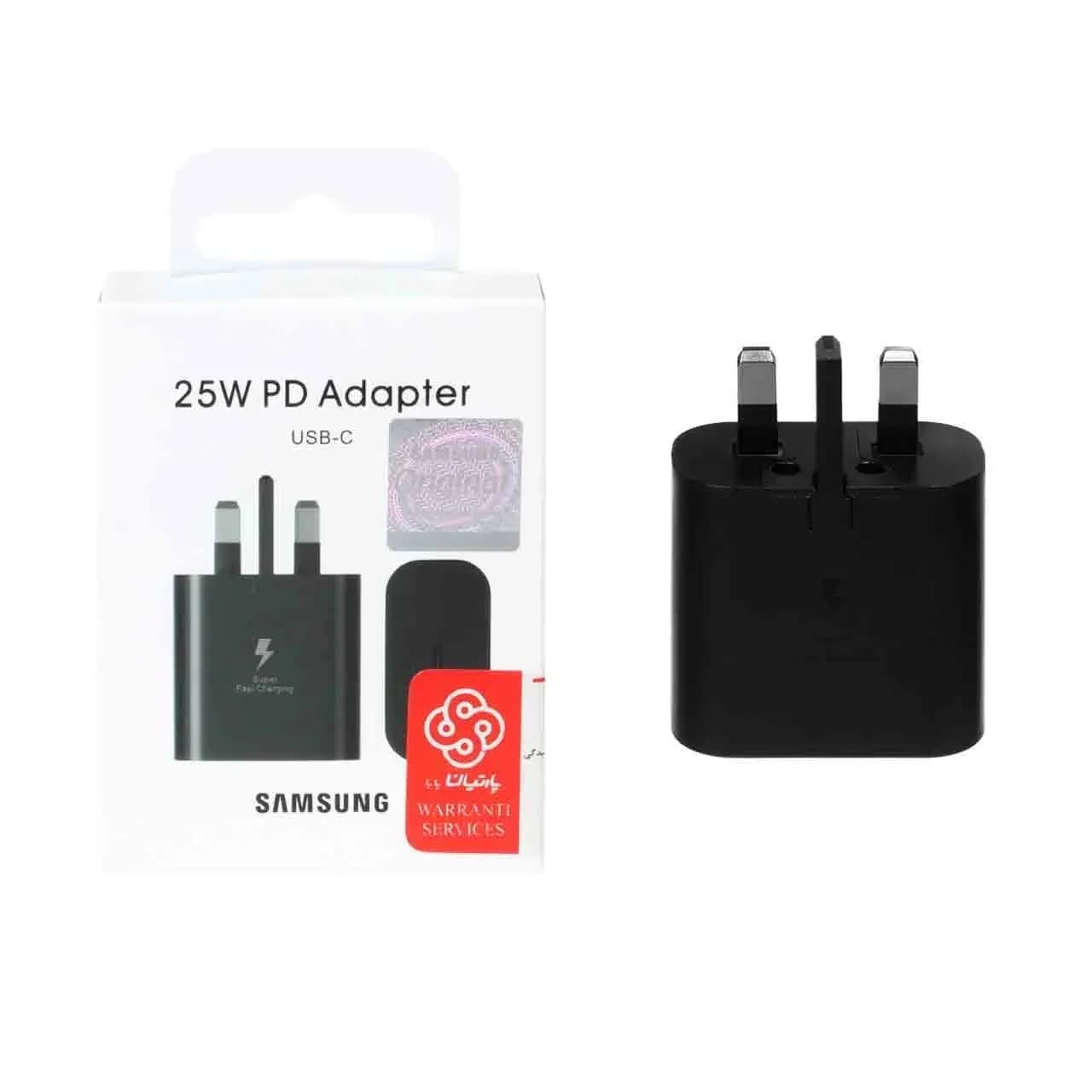شارژر دیواری دو پین SAMSUNG 25W ـ TA800 ( فست و PD) مشکی — تصویر ۴