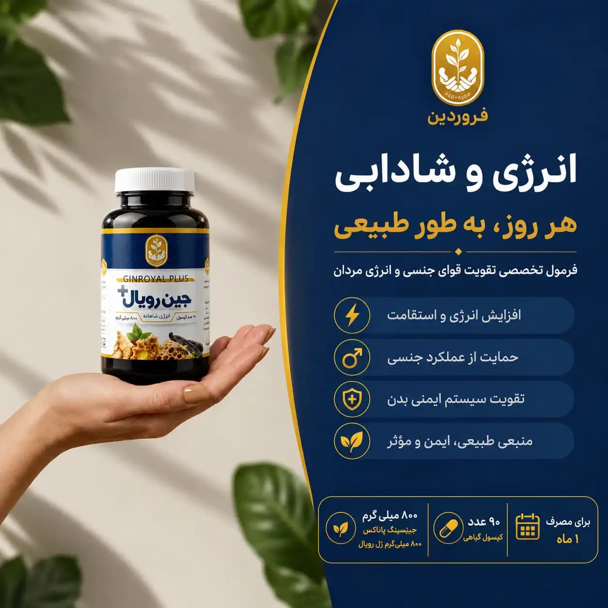کپسول جینسینگ جین‌رویال پلاس | +GINROYAL — تصویر ۱۱