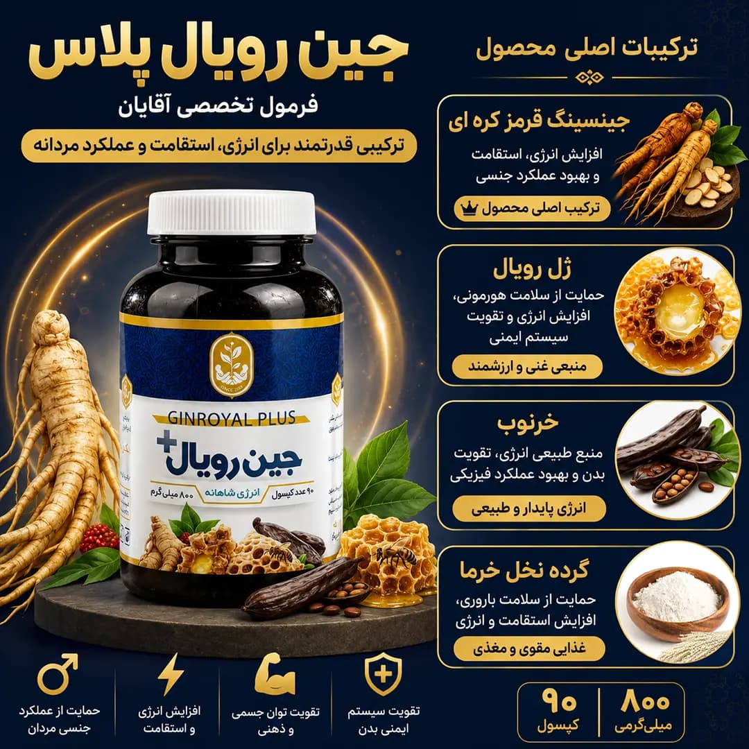 کپسول جینسینگ جین‌رویال پلاس | +GINROYAL — تصویر ۹
