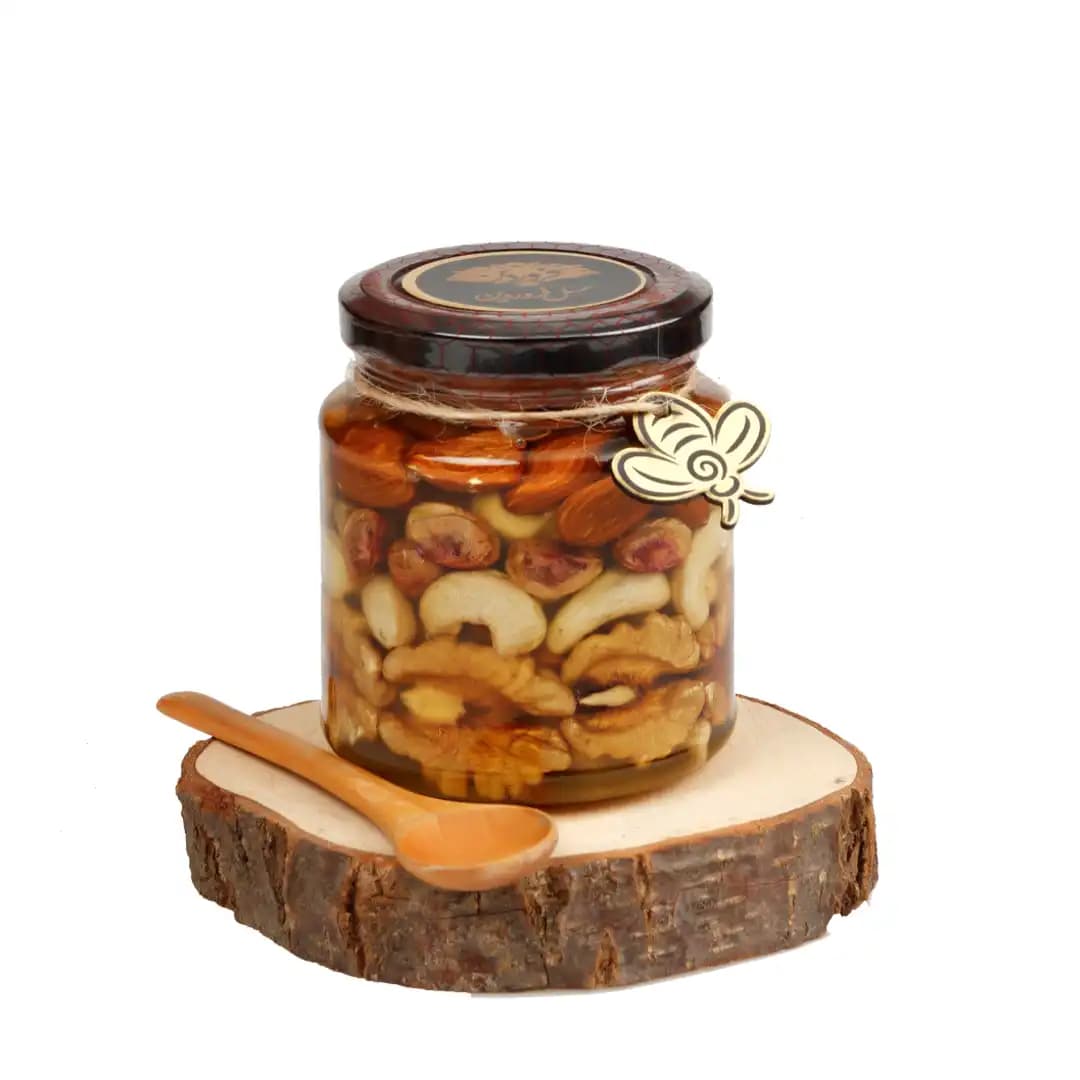 عسل چهارمغز فروردین (350 گرم) — تصویر ۳