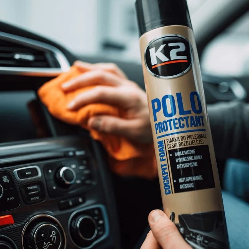 اسپری فوم محافظ و تمیز کننده داشبورد مدل POLO PROTECTANT کی تو K2 — تصویر ۳