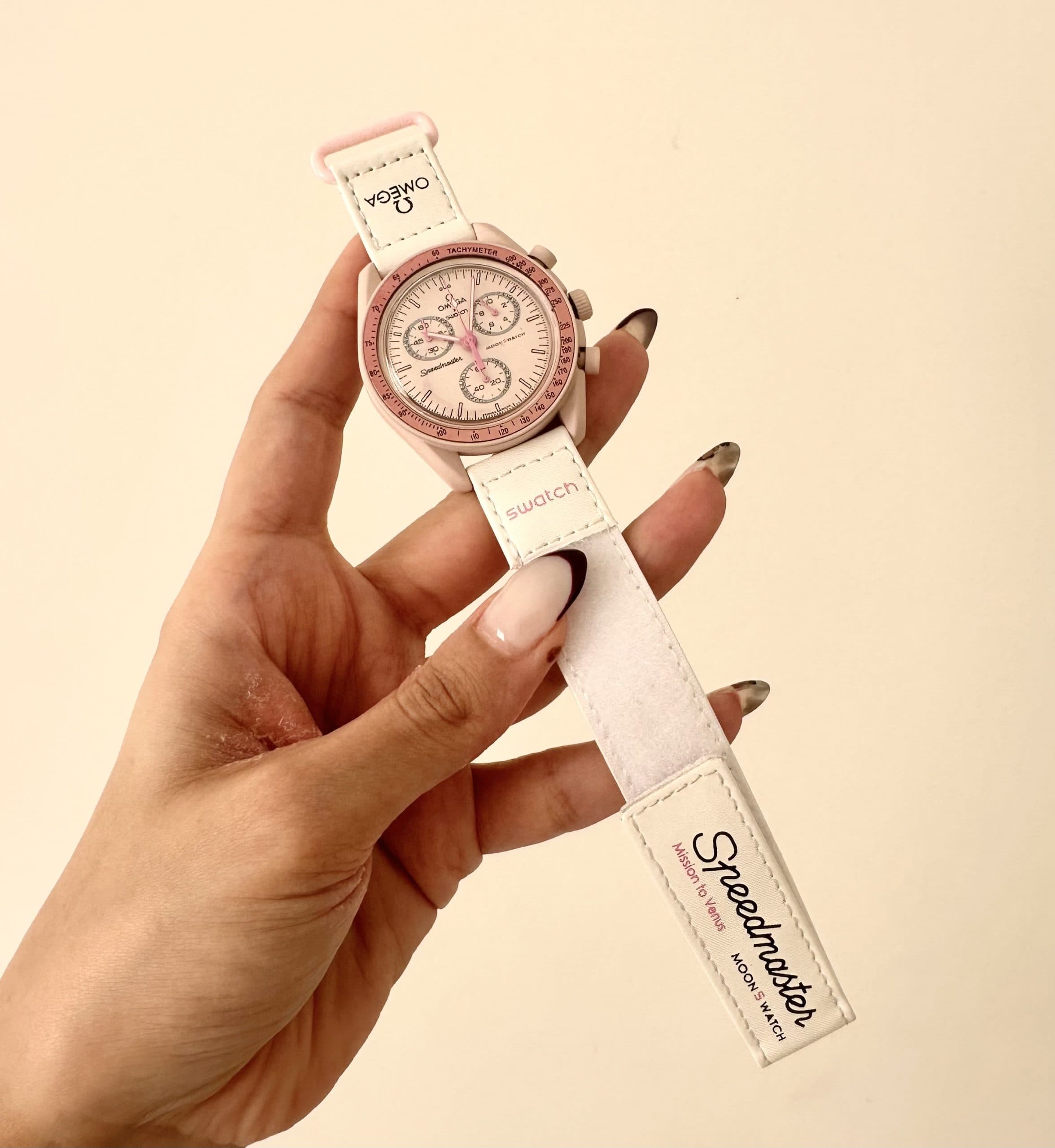ساعت مچی امگا سواچ Omega Swatch Mission to Venus بدنه سرامیکی بند برزنتی — تصویر ۶