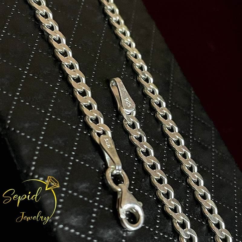 گردنبند زنجیر کارتیه کوبایی 4 میل (Cuban curb) — تصویر ۲