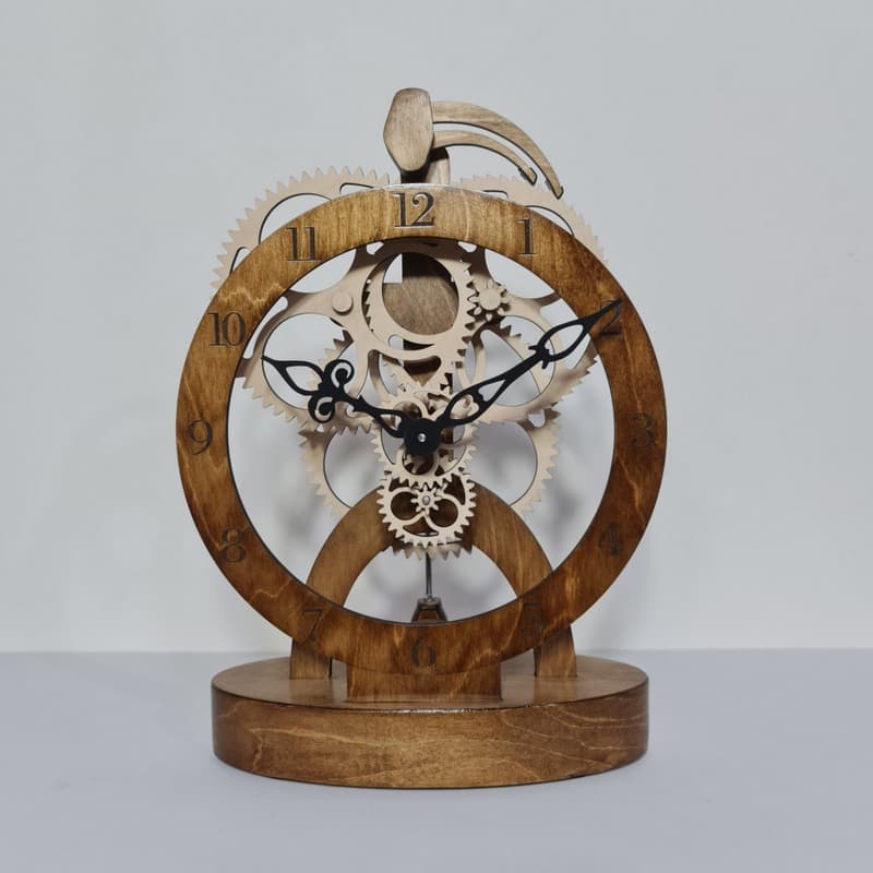 ساعت رومیزی مکانیکی چوبی Table Clock