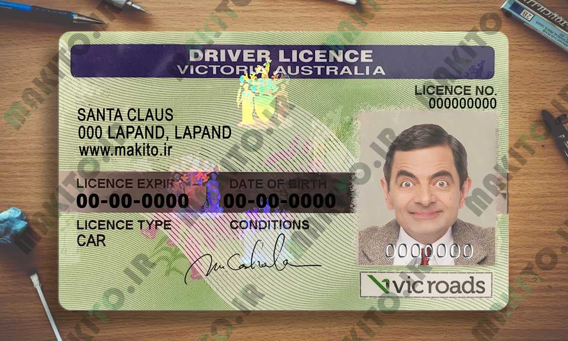 فایل لایه باز گواهینامه استرالیا (Australia Driver License)