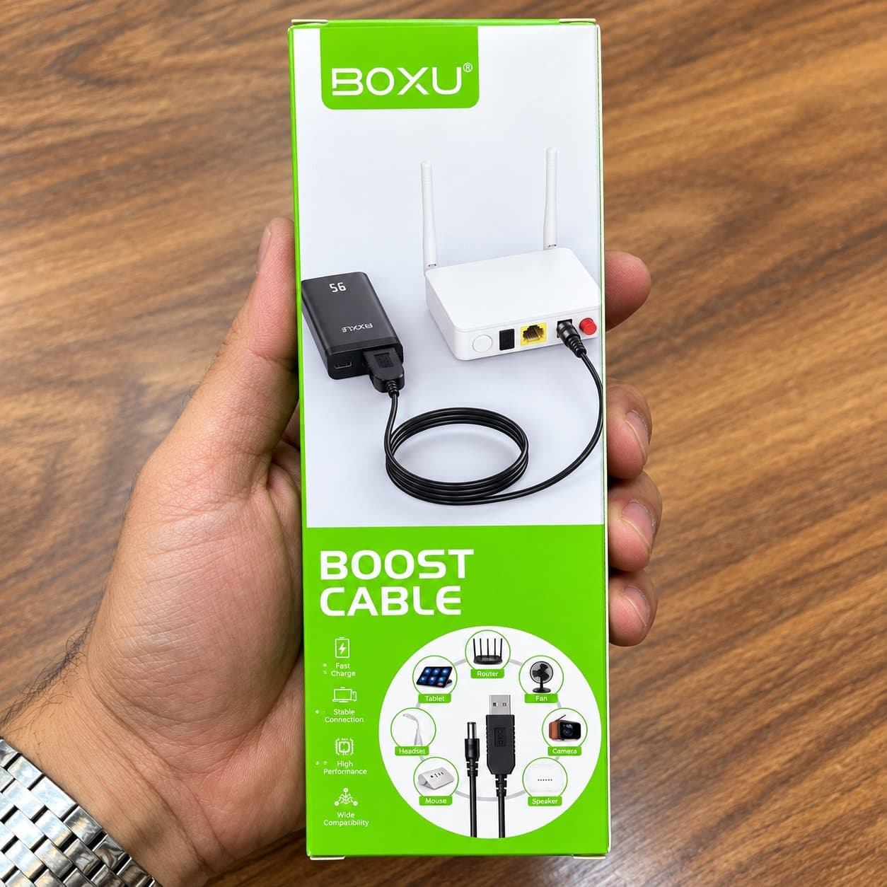 کابل کانکتور DC اتصال مودم به پاوربانک مدل BOXU — تصویر ۵