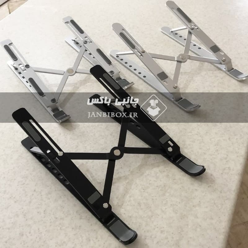 پایه نگهدارنده لپ تاپ و تبلت فلزی تاشو مدل Laptop Stand قابل تنظیم — تصویر ۷
