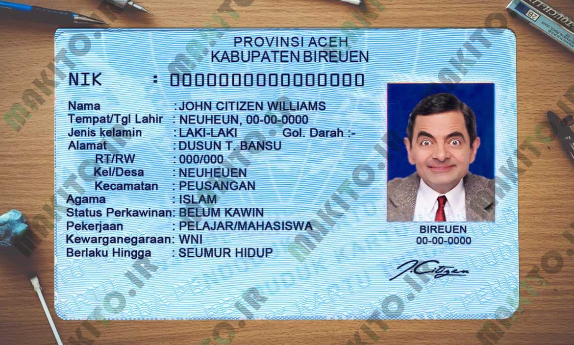 فایل لایه باز آیدی کارت اندونزی (Indonesia ID Card) — تصویر ۴
