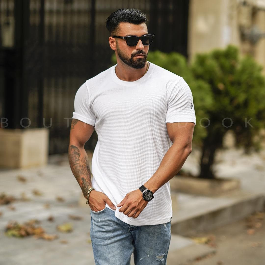 تیشرت بیسکوییتی پنبه — تصویر ۳