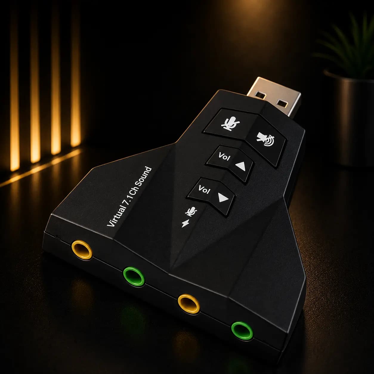 کارت صدا USB اکسترنال K580 موشکی | تبدیل USB به هدفون و میکروفون — تصویر ۶