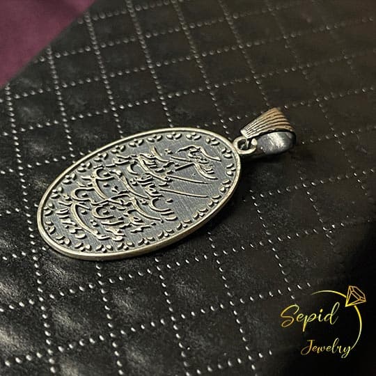 آویز نقره و ان یکاد بیضی دور جوانه اسپرت