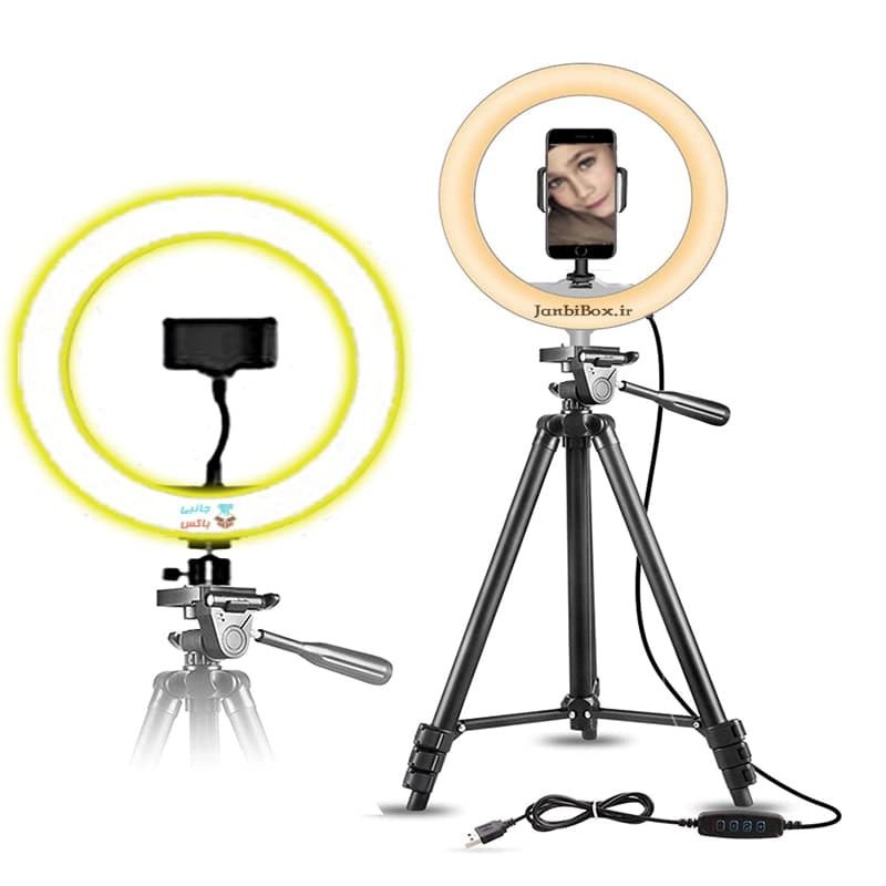 رینگ لایت 10 اینچی مدل 260 به همراه سه پایه Tripod 3120A — تصویر ۸
