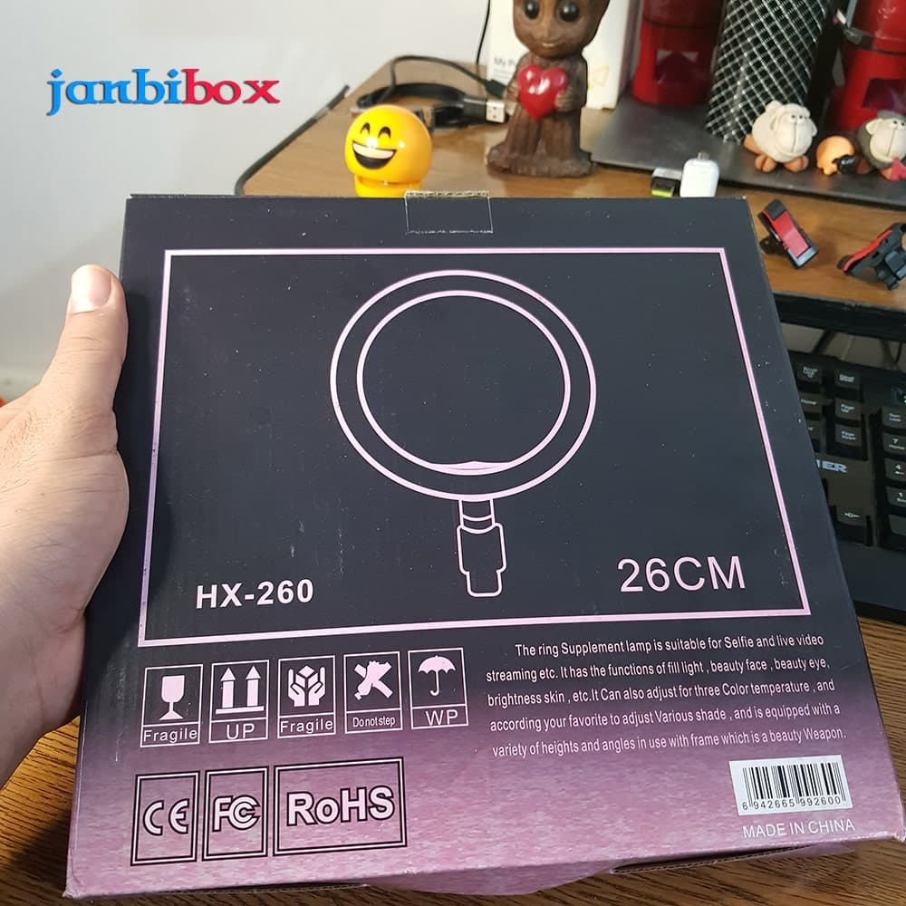 رینگ لایت 10 اینچی مدل 260 به همراه سه پایه Tripod 3120A — تصویر ۲
