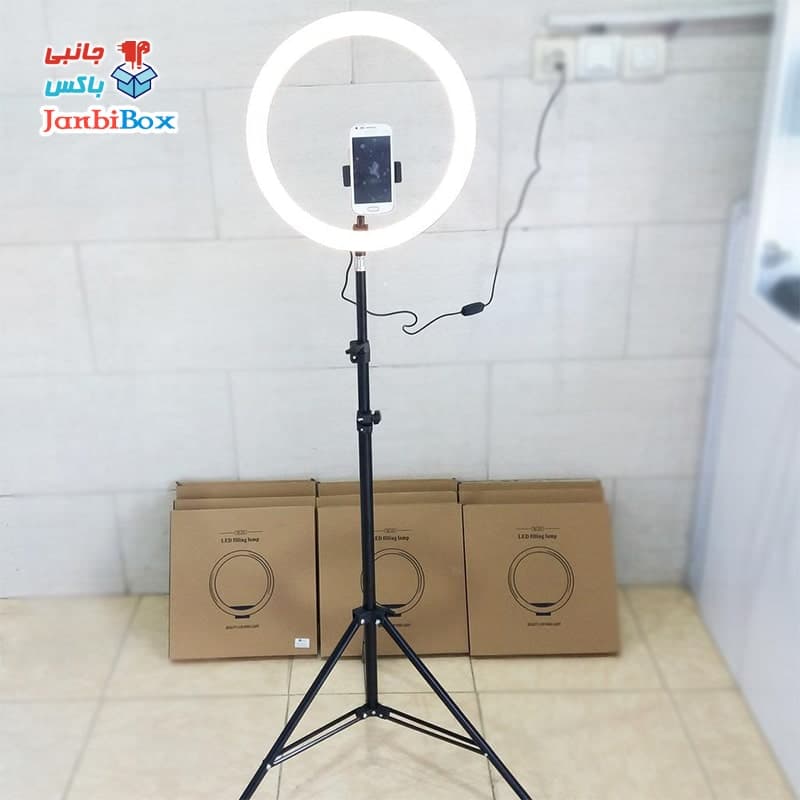 رینگ لایت مدل M-33 به همراه سه پایه فلزی دومتری — تصویر ۸