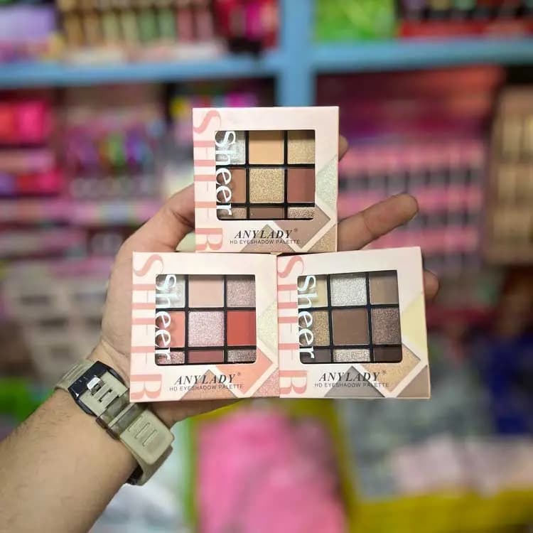 پالت سایه چشم ۹ رنگ از برند ANYLADYمدل “SHEER”
